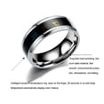 thumbnail image 1 of Couple Rings Delicate Ring Smart Sensor Body Fashionable Stainless Steel Delicate Temperature Small Lightness Finger Jewelry Wedding Women Engagement Silver 10#, 1 of 1