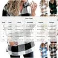 thumbnail image 7 of gbyLJF Womens Plaid Fleece Hoodie Quarter Zip Turndown Collar Pullover Tops Casual Long Sleeve Pockets Sweatshirt, 7 of 7