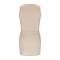 thumbnail image 5 of Kaemgyyd Summer Dresses for Women Casual Sleeveless Drawstring Waist Tank Dresses V Neck Fashion Short Dress with Pockets, 5 of 6