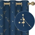 thumbnail image 2 of Deconovo Long Blackout Curtains, Constellation Pattern Foil Printed Curtains, Grommet Light Blocking Window Drapes for Bedroom, (42 x 95 Inch, 2 Panels, Navy Blue), 2 of 7