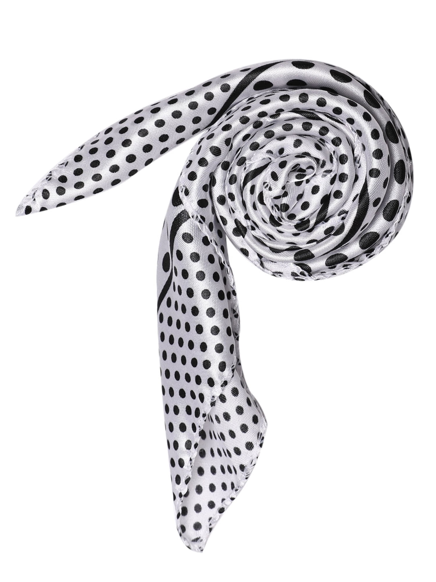Unique Bargains Women Satin Print Square Scarves Kerchief Neck Scarves 20 x 20""