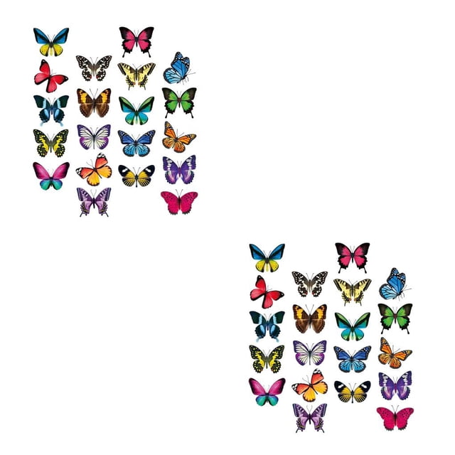 Toystoory Pegatinas de mariposa para ventana, adhesivos anticolisión para ventana, calcomanías reutilizables, película para vidrieras No.1 2piezas Toystoory CBP441474