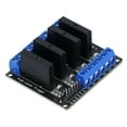 thumbnail image 1 of Relais à État Solide, Module SSR Haut 3-24V 4 Canaux avec Fusible pour Alimentation Électrique, 1 of 1