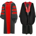 thumbnail image 2 of Misscom Unisex Deluxe Doctoral Graduation Gown Tam Hood with Gold Piping Doctoral Regalia, 2 of 6