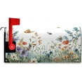 thumbnail image 4 of Spring Mailbox Covers, Wildflowers Butterflies Botanical Mailbox Covers Oxford Cloth Post Box Cover with Magnetic Strip for Garden Yard Decor, 4 of 6