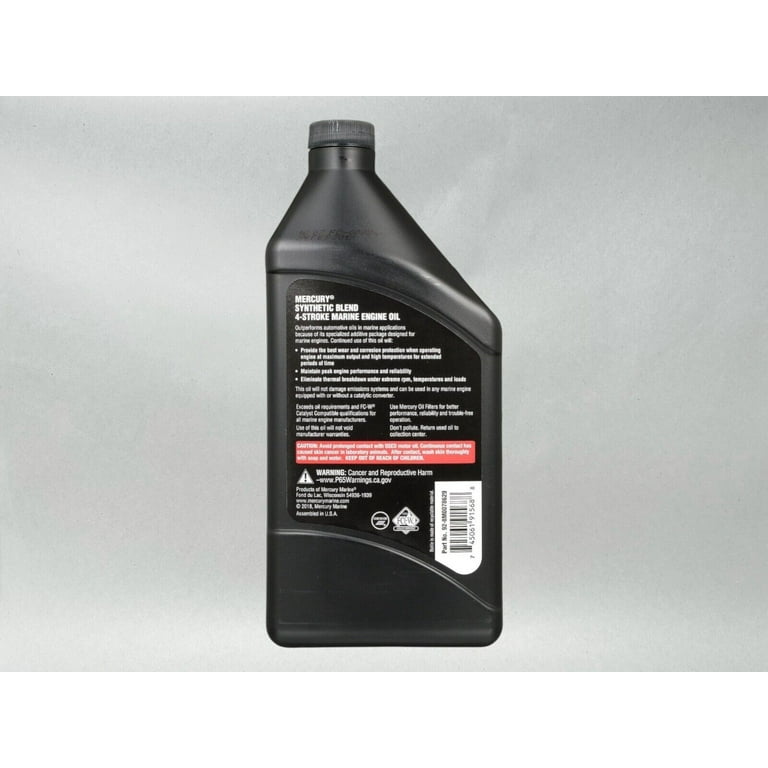 Mercury OEM SAE 25W-40 Synthetic Blend Marine Engine Oil