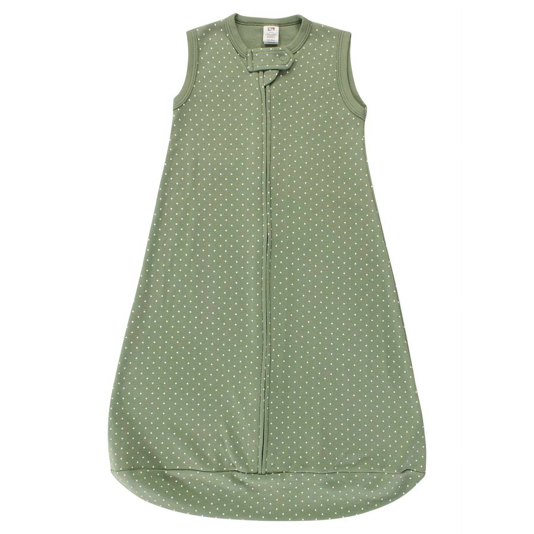Hudson Baby Infant Girl Cotton Long-Sleeve Wearable Sleeping Bag, Sack, Blanket, Sage Floral Sleeveless, 0-3 Months