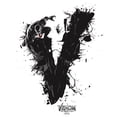 thumbnail image 2 of Junior's Marvel Venom: Let There be Carnage Black V Splatter Graphic Tee White Large, 2 of 3