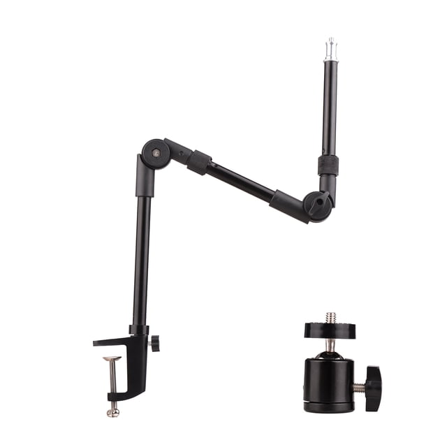Andoer Andoer ST-01 Support Universel Réglable avec Capacité de Charge de 3KG, Tête Rotative à 360° et Pince de Bureau pour Ring Lights, Webcams, et Plus