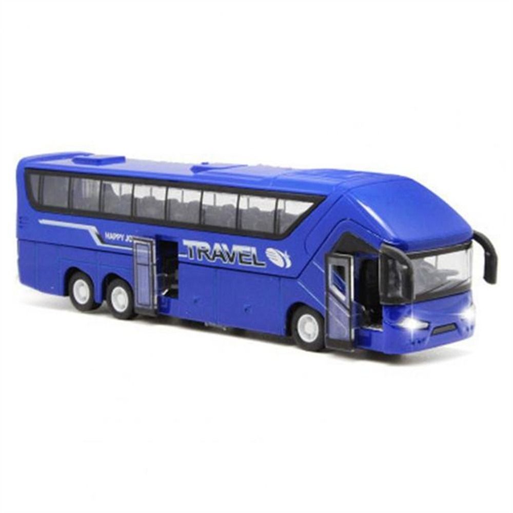 Toddlers Child 4 Wheels Car Bus Model Vehicle Set FLashing With Music Toy Vehicles Bus Toy Long