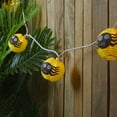 thumbnail image 2 of Northlight 10-Count Yellow and Black Spider Paper Lantern Halloween Lights, 8.5ft White Wire, 2 of 4