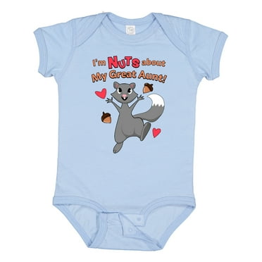 Inktastic I'm Nuts About My Great Aunt Boys or Girls Baby Bodysuit
