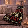 thumbnail image 6 of Musicals Make My Day Broadway Theatre Lover Quote, Cozy Friendship Quote Scene, Warm Flannel Blanket for Living Room and Reading Nook, Art Lovers Friendship Gift, Artistic Home Decor, 6 of 9
