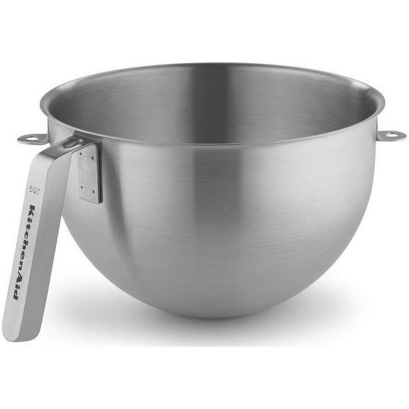 KitchenAid 5 Quart NSF Certified Polished Stainless Steel Bowl with J Hook