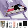 thumbnail image 5 of Ayieyill Corduroy Tote Bag for Women Girl Lady Large Corduroy Bag Canvas Shoulder Bag and Handbags with Inner Pocket, 5 of 6