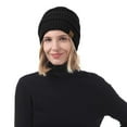 thumbnail image 2 of American Trends Beanies Warm Winter Beanie for Women Knit Hats for Women Thick Soft Hat Slouchy Cap Winter Hat for Women Black & White & Dark Grey & Light Grey, 2 of 4