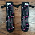 thumbnail image 2 of TIEVOSA Valentine's Day Lovers Stone Holding Hands Socks Mid Tube Socks（Dark Blue）, 2 of 3