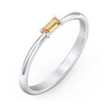 thumbnail image 3 of East-West Stackable Baguette Ring in Sterling Silver, 3 of 3