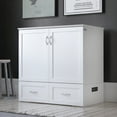 thumbnail image 3 of AFI Hamilton Twin XL Solid Wood Murphy Bed Chest with Built-In Charger in White, 3 of 17
