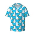 thumbnail image 2 of Lsque Duck Dives print Men's Cuban Collar Short Sleeve Shirt Summer Beachwear Casual Button Down Fashionable Vacation Leisure Shirt-X-Large, 2 of 7