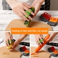 thumbnail image 3 of sunsanly Finger Grip Palm Peeler for Fruit Vegetable Stainless Steel Rubber Handle Peeling Tool for Potato Carrot Cucumber Veggie Pumpkin Kitchen Gadget, 3 of 8