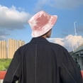 thumbnail image 4 of Circunferencia del sombrero: 56-58 cm, sombrero de pescador teñido anudado, sombrero de lavabo para mujer, sombrero casual con protector solar de doble cara, sombrero para el sol, 4 of 6