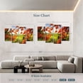 thumbnail image 4 of Elephant Stock Tamarind Bay View Through A Flamboyan Tree Wall Art - Living Room Wall Decor - Floral And Botanical Multi Panel - Green And Orange Decor By George Oze - 75" x 48", 4 of 8