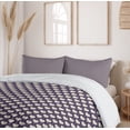 thumbnail image 6 of Ambesonne Romantic Duvet Cover Set, Pastel Hearts Wavy Ornate, 2-Calking, Eggplant and Beige, 6 of 7