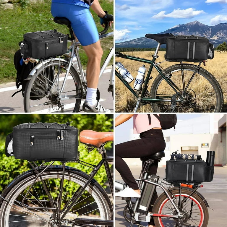 Zacro 8L Waterproof Bike Rear Rack Bag, Saddle Storage with