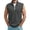 Dark Gray, variant on Men's Half Zip Stand Collar Sleeveless Vest, Polyester Ribbed Knit Regular Fit Top, Breathable Casual Wear for Men's Daily and Outdoor Occasions