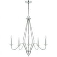 thumbnail image 4 of Cal Lighting Norwich 5-Light Diamond Shaped Metal Chandelier in Chrome, 4 of 5