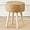 Seagrass, variant on Footstool Ottoman Round Natural Seagrass Foot Stool Pouf Ottomans with Solid Wood Legs Hand Weave Footrest Step Stool for Living Room Bedroom Balcony Garden Natural