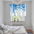 thumbnail image 6 of 2 Panels Kitchen Tier Curtains 39 Inch Length, Blue Gradient Grommets Window Treatment Curtain, Abstract Polka Dots Vintage Modern Art Thermal Curtains Drapes for Living Room/Bathroom, 6 of 9
