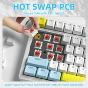 ZIYOULANG K3MAX Wired Gaming Keyboard, Apex Pro TKL Mechanical Keyboard 75% with 18 RGB LED Backlit, Compact Retro Keyboard Hot Swappable 100 Keys, Anti-ghosting MX Linear Red Switch, for Win/Mac
