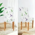 thumbnail image 3 of Yayeee 2 Pack Dining Chair Covers Stretch Parson Chairs Slipcovers Seat Protector, Purple Birds, 3 of 6