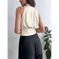 thumbnail image 2 of Women'S Pleated V Neck Sleeveless Blouses Office Dressy Shirts  XS, 2 of 7