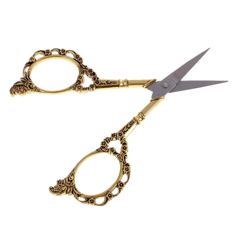 GUOOL 2x Vintage Stainless Steel Embroidery Scissors, Sewing Scissors, Craft Scissors, Fabric Scissors, Thread Scissors