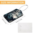 thumbnail image 5 of Wolf Square PU Leather Luggage Tags - 2 Pack with Privacy Cover and Stainless Steel Ring - Suitable for Travel, Backpack, Handbag - Suitcase Tags, Travel Tag, 5 of 7