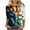 17-Multicolor, variant on Cavosen 3/4 Sleeve Shirts for Women Loose Fit Floral Graphic Print Pullover Blouse Crewneck Casual Dressy Summer Tees Resort Trendy Tops Beach Vacation T-Shirts Workout M