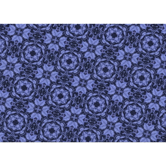 Ahgly Company Machine Washable Indoor Rectangle Transitional Light Slate Blue Area Rugs, 2' x 3'