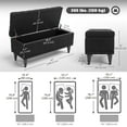 thumbnail image 3 of HOMCOM Banc de Rangement à Dessus Rabattable, Banc Ottoman de Bout de Lit, Noir, 3 of 10