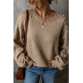 thumbnail image 6 of Ushdele Drop Shoulder Chic - Long Sleeve Pearl Sweater, Smoke Gray, 6 of 8