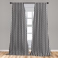thumbnail image 5 of Ambesonne Geometric Curtains, Chevron Zigzags Cubes, Pair of 28"x84", Black Grey and Pale Grey, 5 of 5