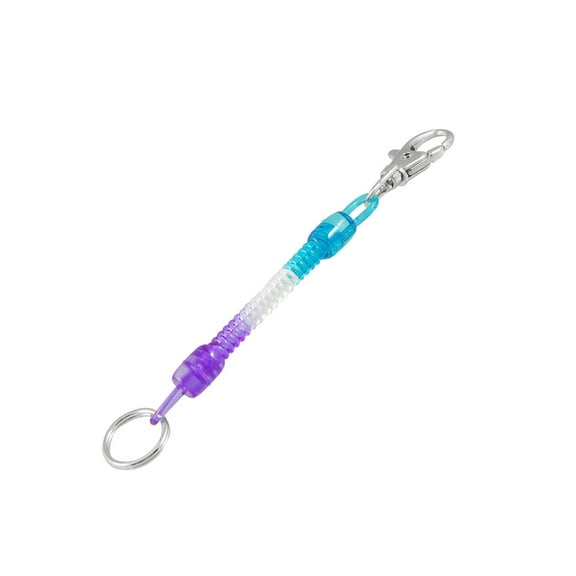 Lobster Hook Tri Color  Coil Design Keyring Keychain Keychain Strap Rope