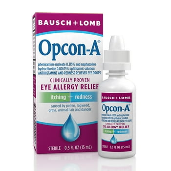 Opcon-A  Eye Allergy Relief DropsAntihistamine and Redness Reliever Eye Dropsfrom Bausch + Lomb 0.5 FL OZ (15 mL)