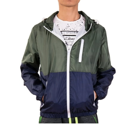 SAYFUT Men's Outdoor Lightweight Windbreaker Quick Dry Jacket Waterproof Rain Jacket Drawstring Hooded Zip-Up Sport