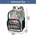 thumbnail image 4 of Large Clear PVC Backpack Heavy Duty See Through Backpack for Adults Work Travel, Leopard Printed 12L, 4 of 8