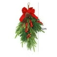 thumbnail image 3 of Artificial Christmas Teardrop Swag, Greenery Wreath with Red Berries Pinecones, Mini Holiday Decor for Indoor Outdoor Use on Front Door, Window, Cabinet, Table and Farmhouse Winter Decorations, 3 of 6