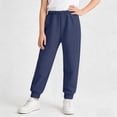 thumbnail image 2 of Bovxnpu Girls Casual Joggers Lightweight Pants Heart Print Elastic Waist Sweatpants Kids With Pockets Pants Pants, 2 of 7
