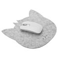 thumbnail image 2 of Alfombrilla de ratón antiestática con forma de gato para mesa, para oficina, a prueba de polvo, color gris claro, 2 of 2